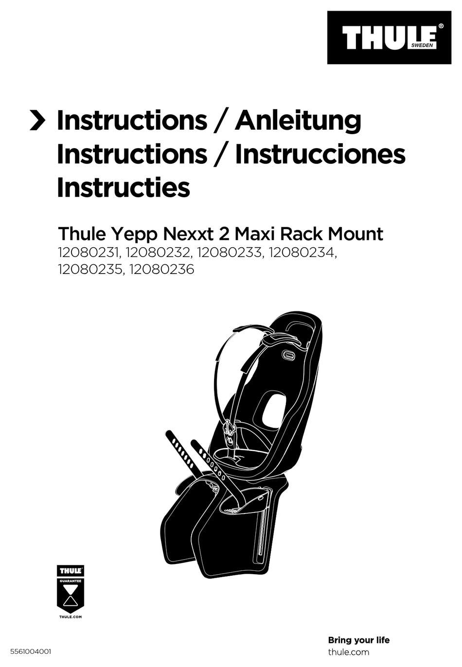 THULE YEPP NEXXT 2 MAXI INSTRUCTIONS MANUAL Pdf Download ManualsLib