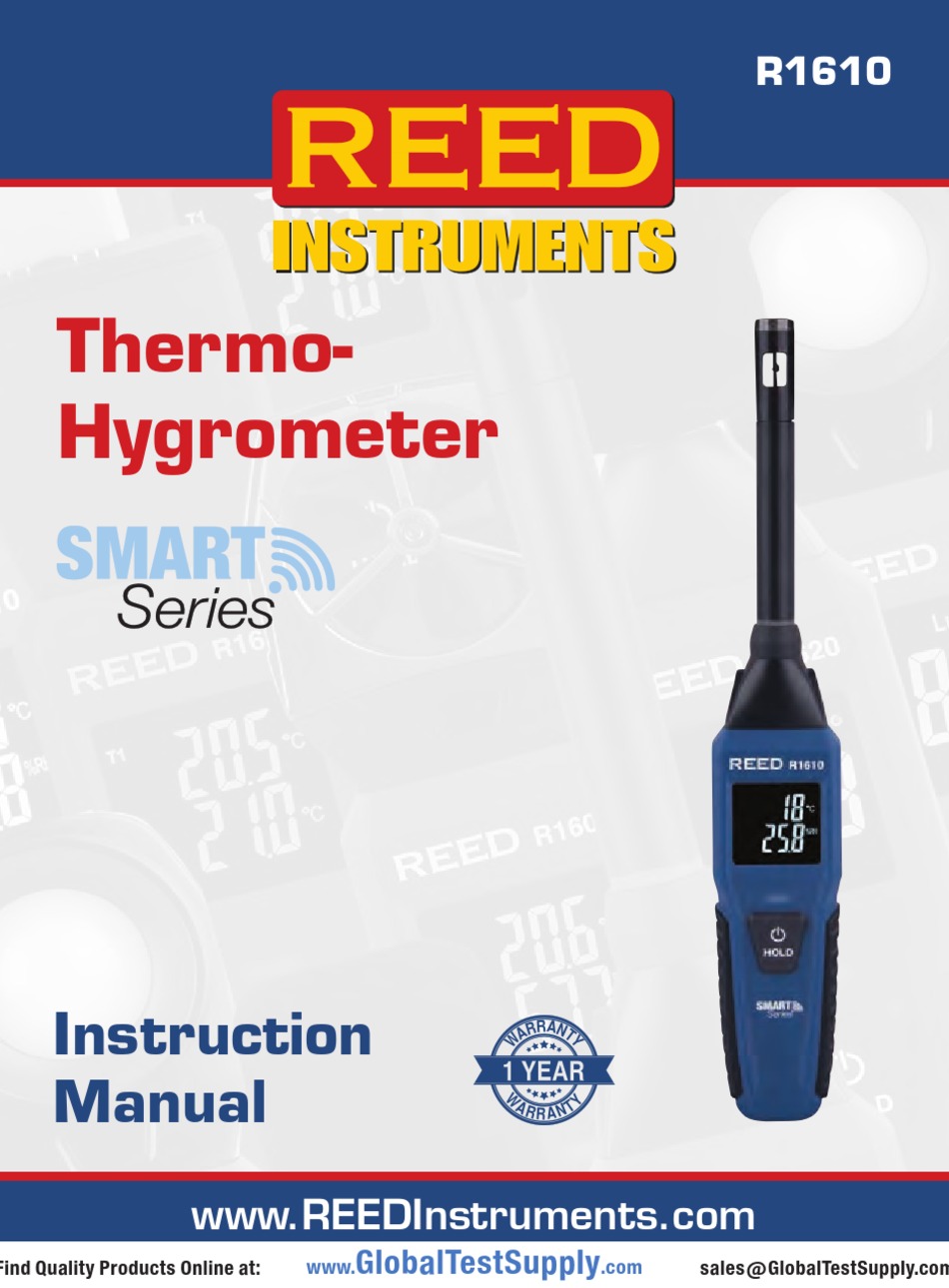REED INSTRUMENTS SMART R1610 INSTRUCTION MANUAL Pdf Download ManualsLib