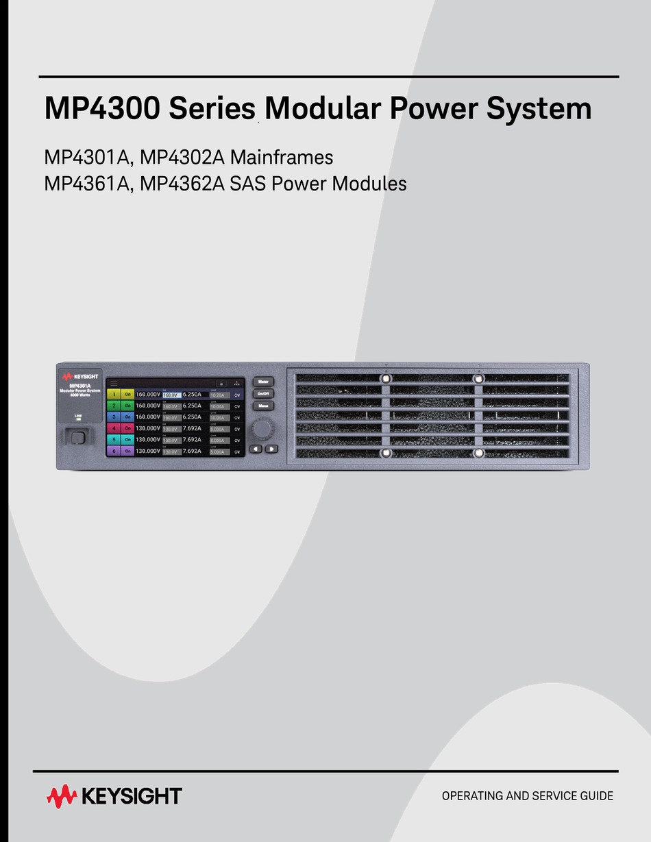 KEYSIGHT MP4300 SERIES OPERATING AND SERVICE MANUAL Pdf Download