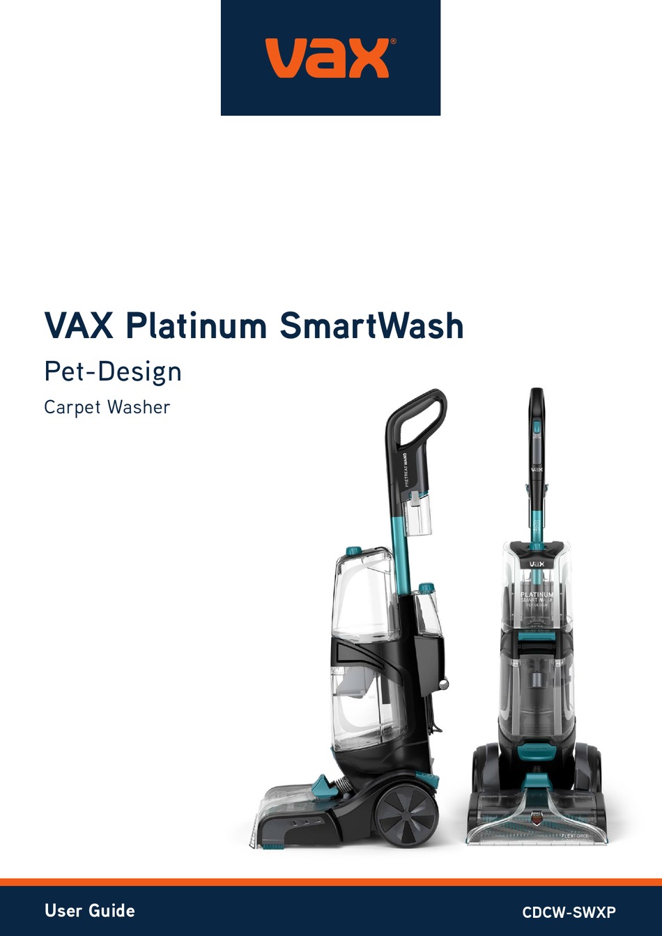 VAX PLATINUM SMARTWASH CDCWSWXP USER MANUAL Pdf Download ManualsLib