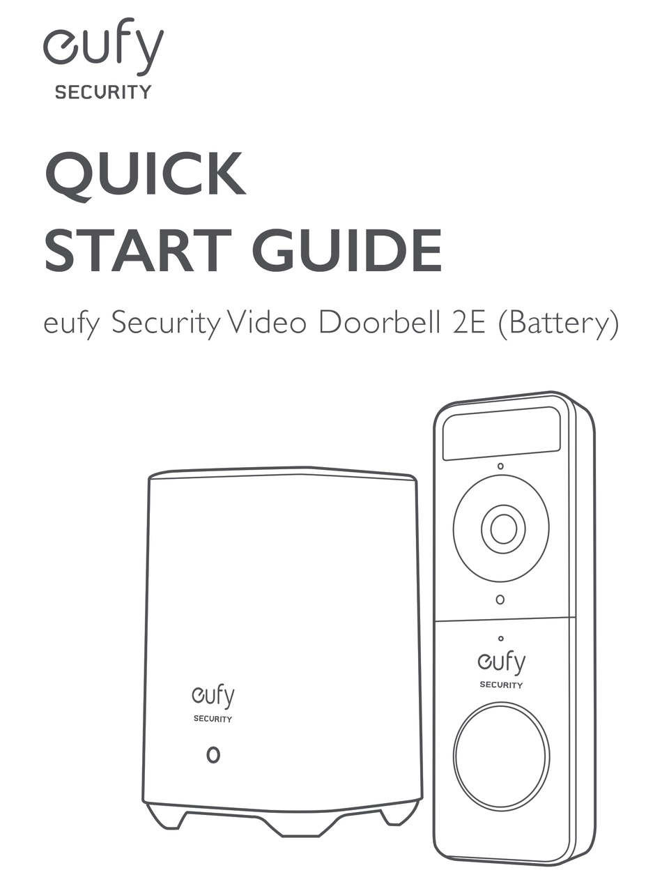 EUFY SECURITY T8221 QUICK START MANUAL Pdf Download ManualsLib