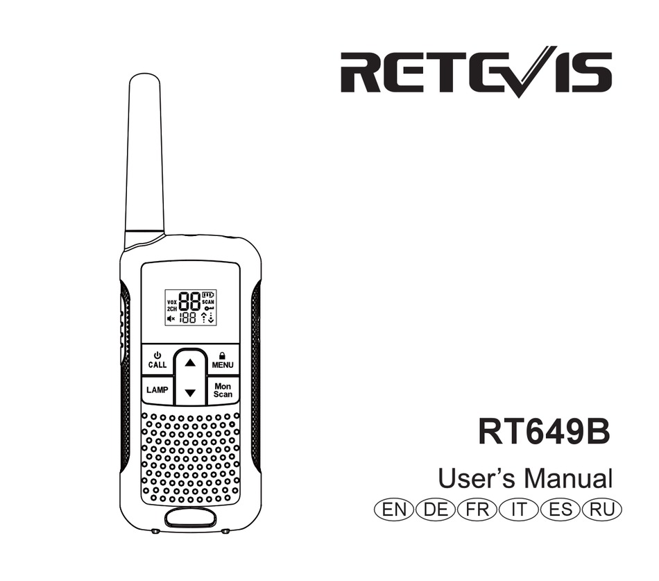 Говорить И Слушать - Retevis RT649B User Manual [Page 96] | ManualsLib