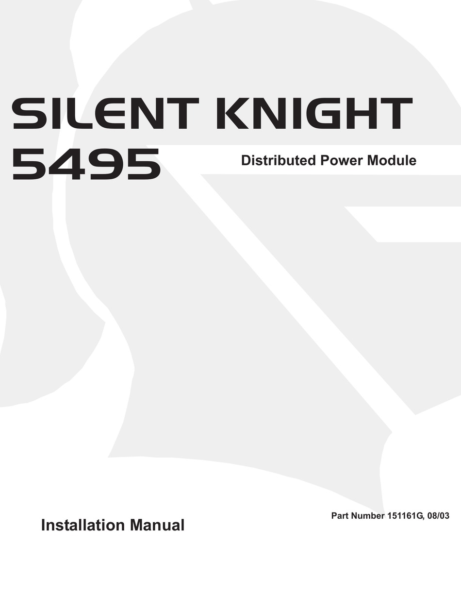 SILENT KNIGHT 5495 INSTALLATION MANUAL Pdf Download | ManualsLib