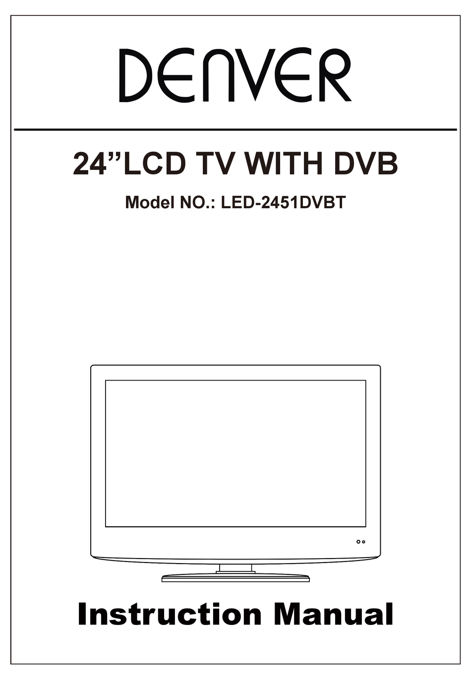 DENVER LED2451DVBT INSTRUCTION MANUAL Pdf Download ManualsLib