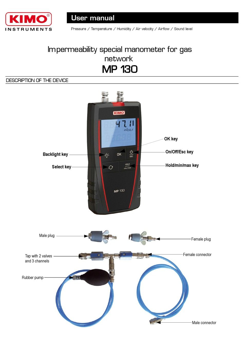 KIMO INSTRUMENTS MP 130 USER MANUAL Pdf Download | ManualsLib