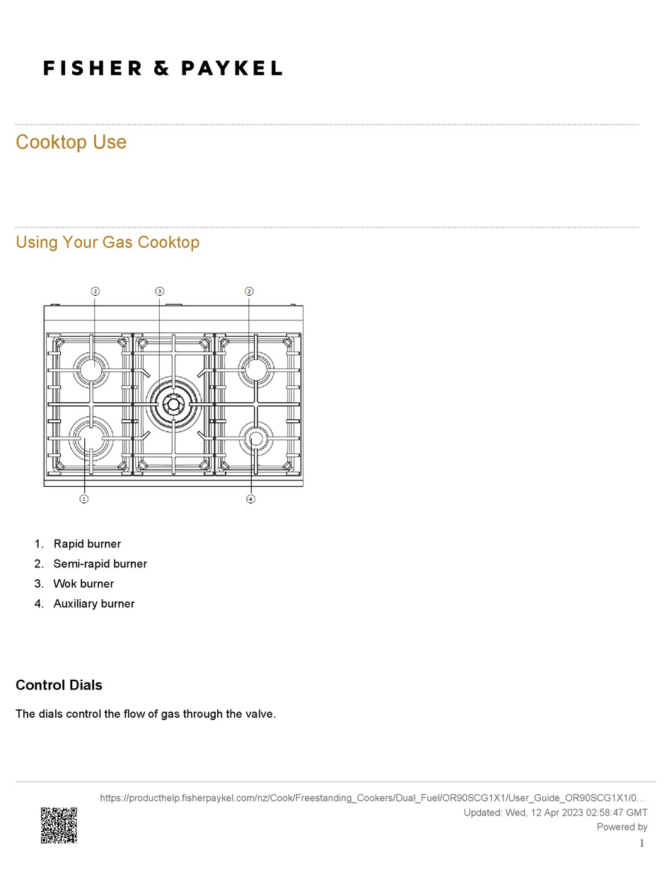 FISHER & PAYKEL OR90SCG1X1 USER MANUAL Pdf Download ManualsLib