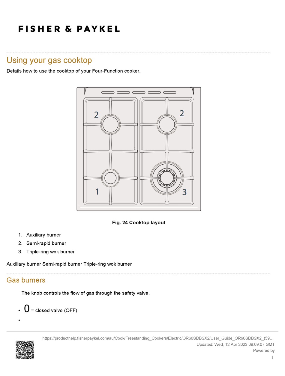 FISHER & PAYKEL OR60SDBSX2 MANUAL Pdf Download ManualsLib