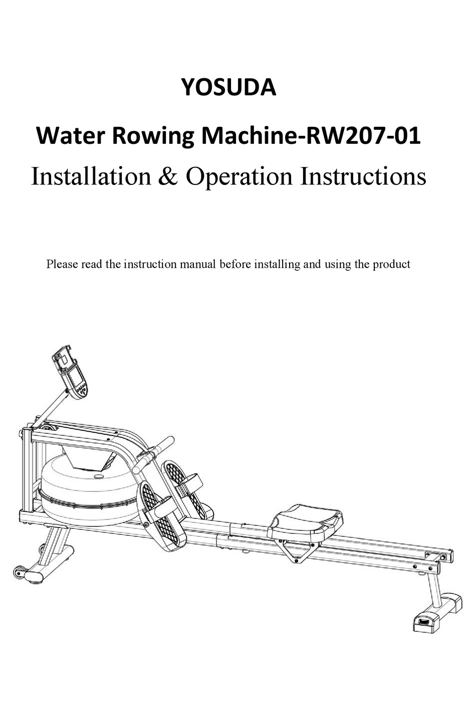 YOSUDA RW20701 INSTALLATION & OPERATION INSTRUCTIONS Pdf Download