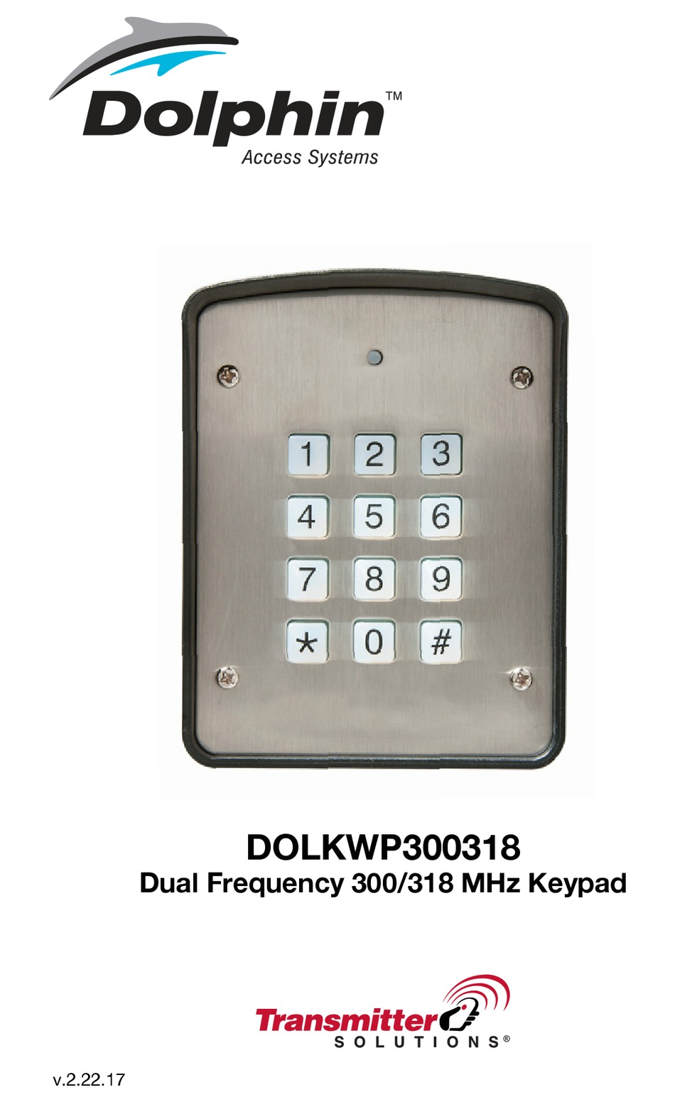 DOLPHIN TRANSMITTER SOLUTIONS DOLKWP433RCP2SQ MANUAL Pdf Download
