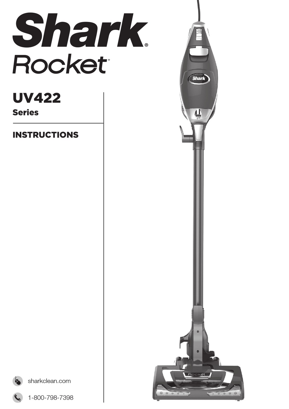 SHARK ROCKET UV422 SERIES INSTRUCTIONS MANUAL Pdf Download ManualsLib