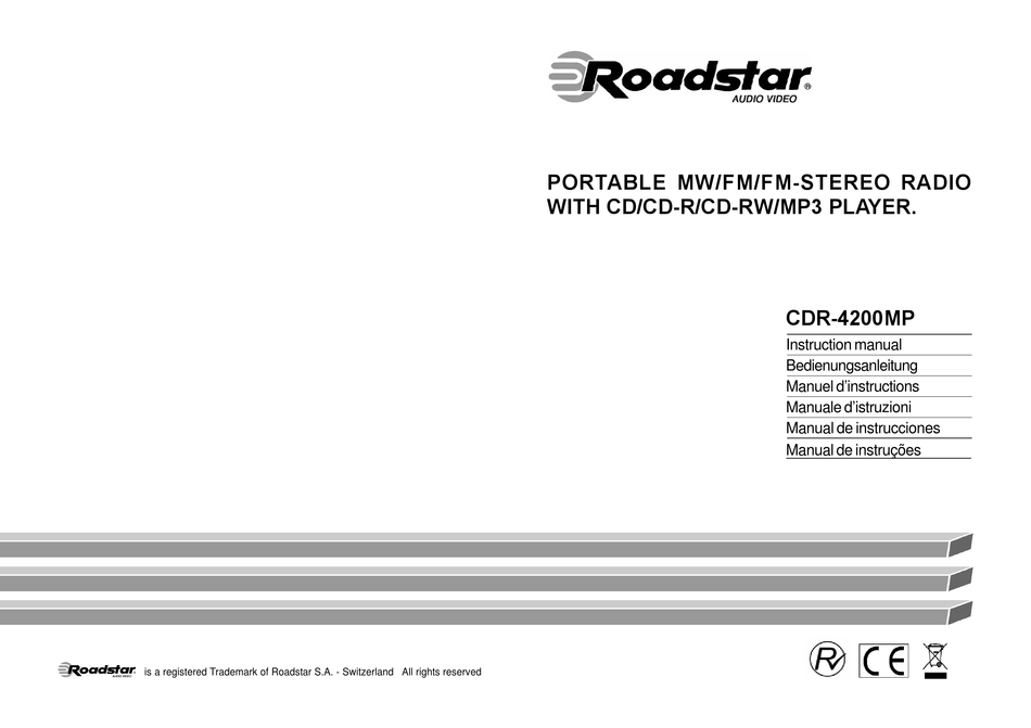 ROADSTAR CDR4200MP INSTRUCTION MANUAL Pdf Download ManualsLib