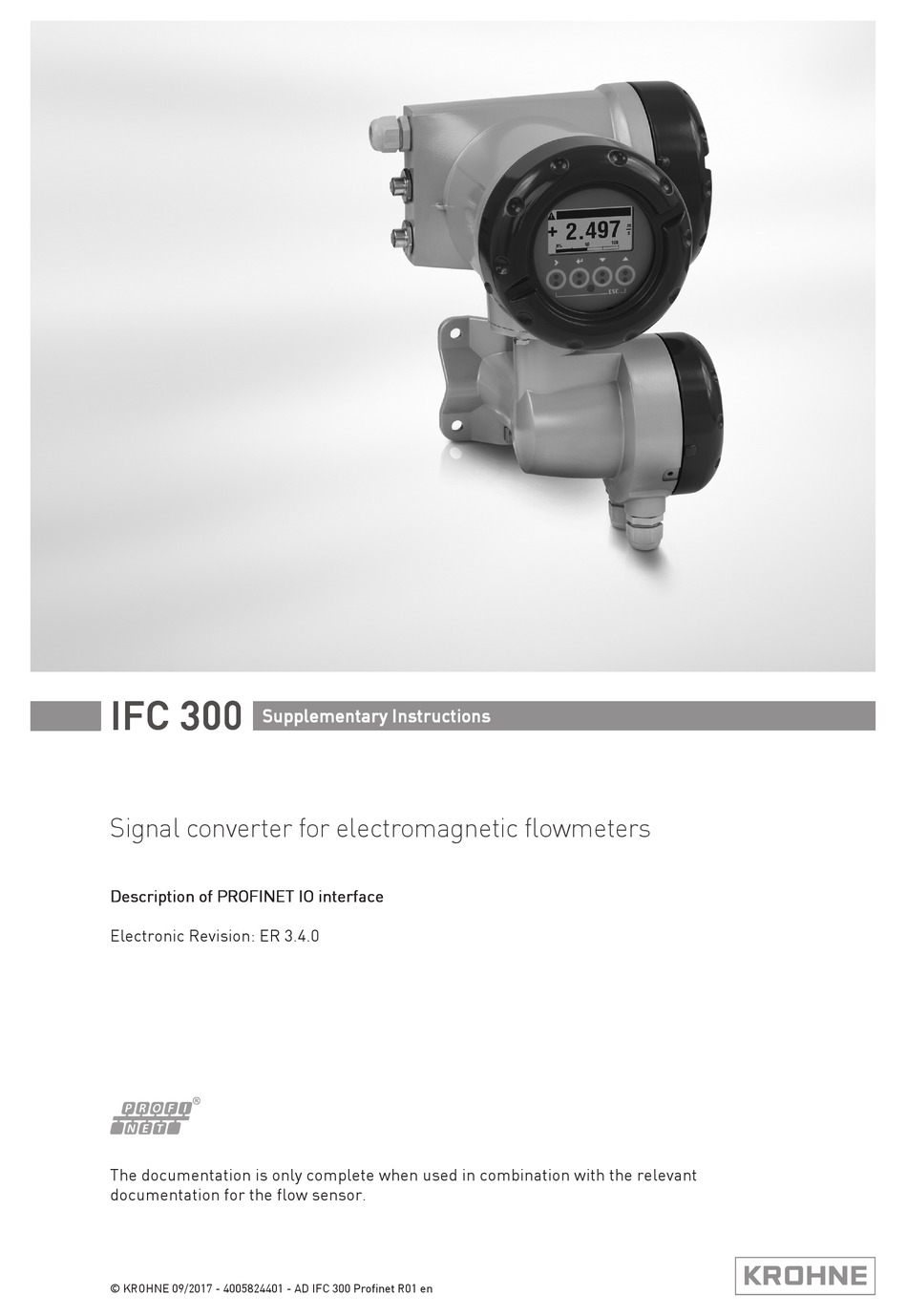 KROHNE IFC 300 SUPPLEMENTARY INSTRUCTIONS MANUAL Pdf Download ManualsLib