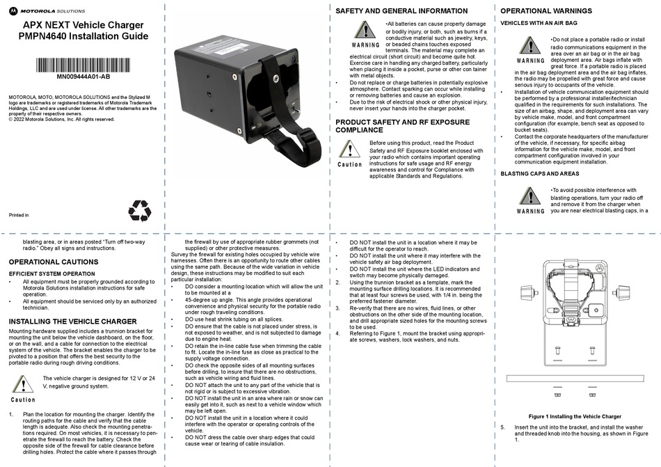 MOTOROLA APX NEXT INSTALLATION MANUAL Pdf Download ManualsLib