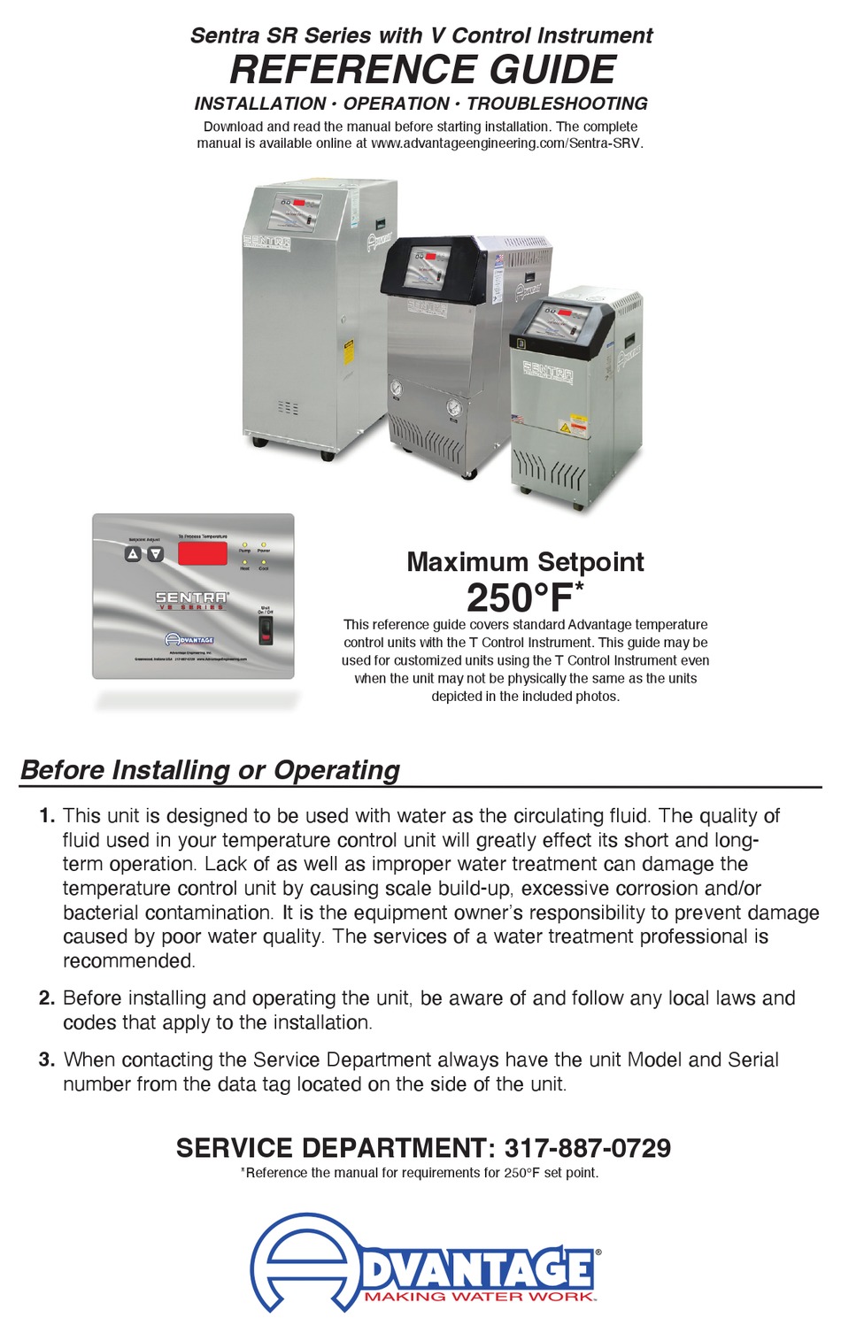 ADVANTAGE SENTRA SR SERIES REFERENCE MANUAL Pdf Download ManualsLib