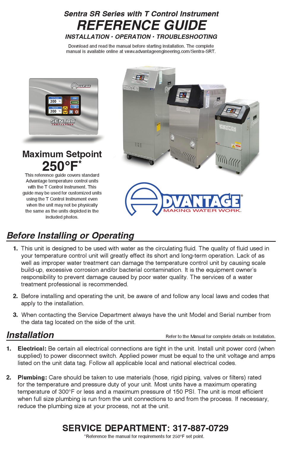 ADVANTAGE SENTRA SR SERIES REFERENCE MANUAL Pdf Download ManualsLib