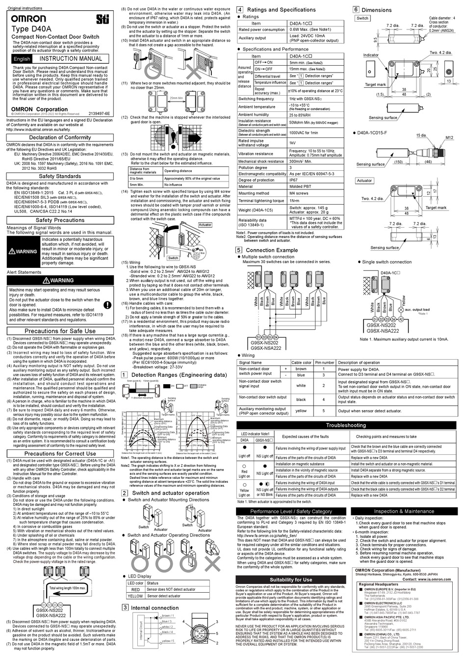 OMRON D40A INSTRUCTION MANUAL Pdf Download ManualsLib