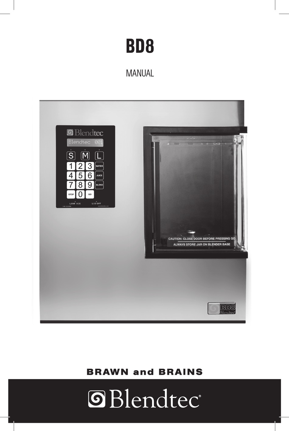 BLENDTEC BD8 MANUAL Pdf Download | ManualsLib