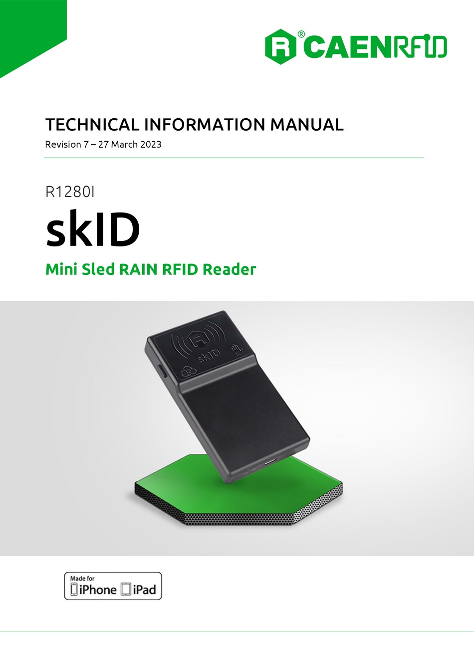 R1280I Mini Sled RAIN RFID Reader (R1280I)