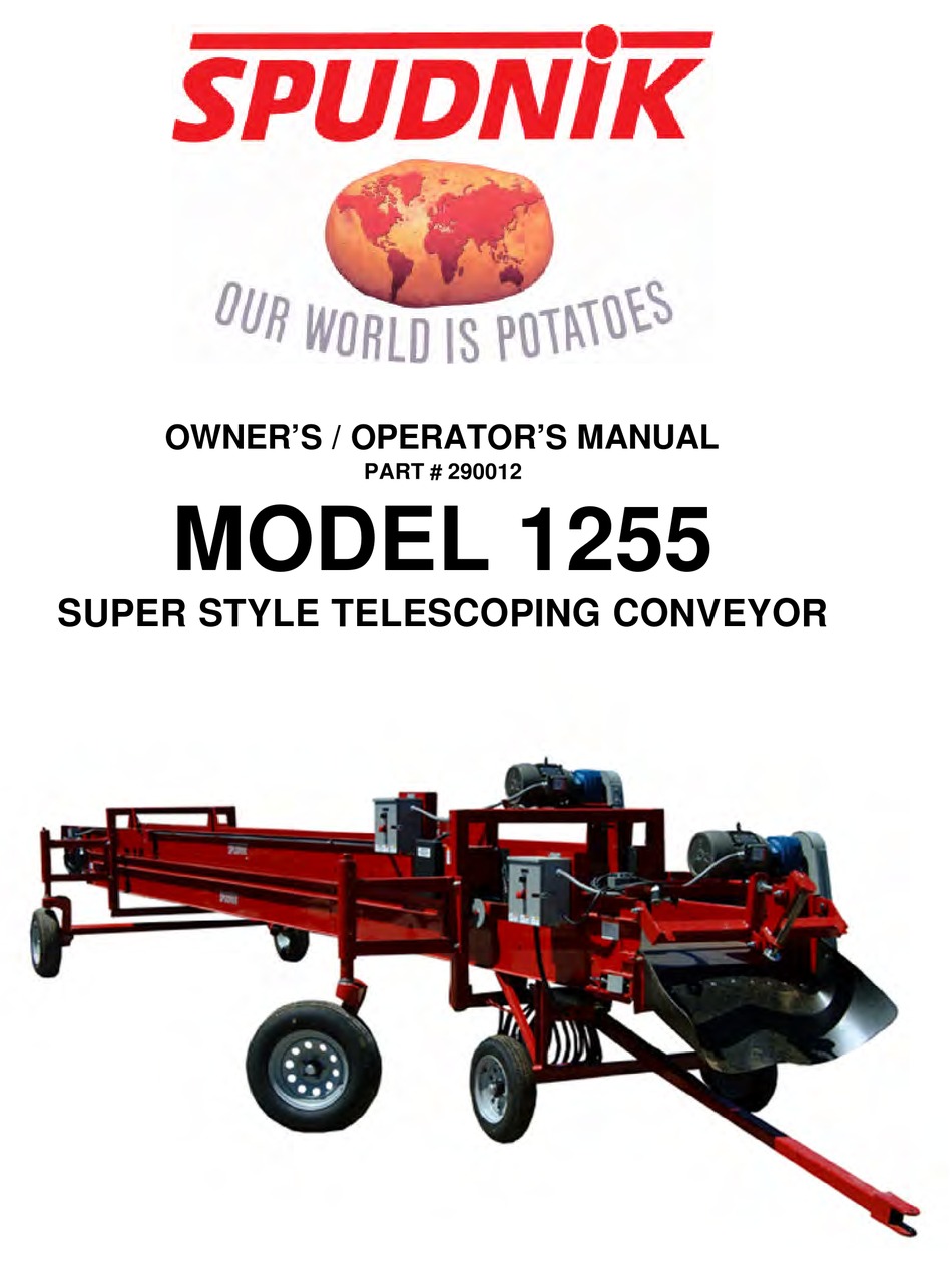 SPUDNIK 1255 OWNER'S/OPERATOR'S MANUAL Pdf Download | ManualsLib