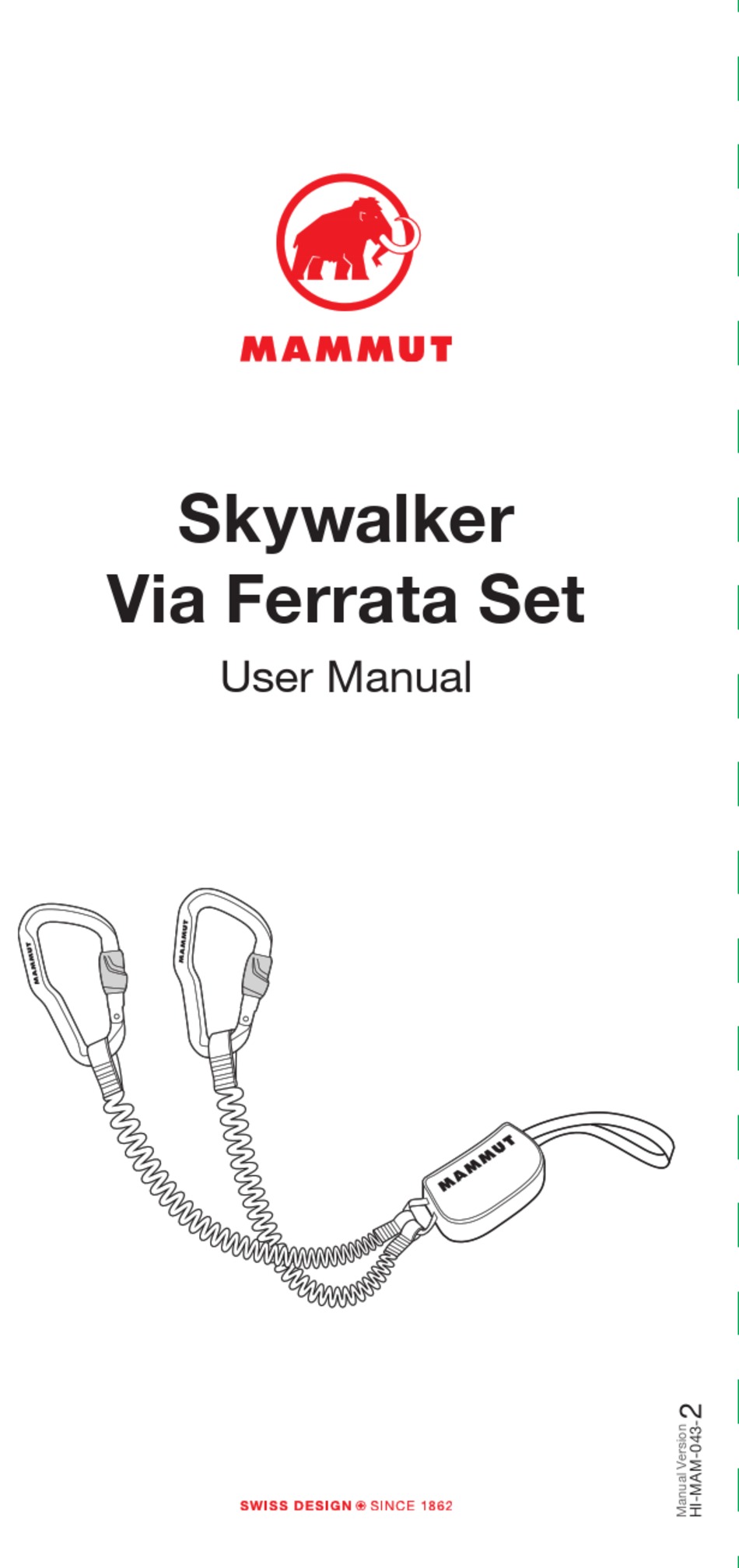 MAMMUT SKYWALKER VIA FERRATA CLASSIC SET USER MANUAL Pdf Download ManualsLib