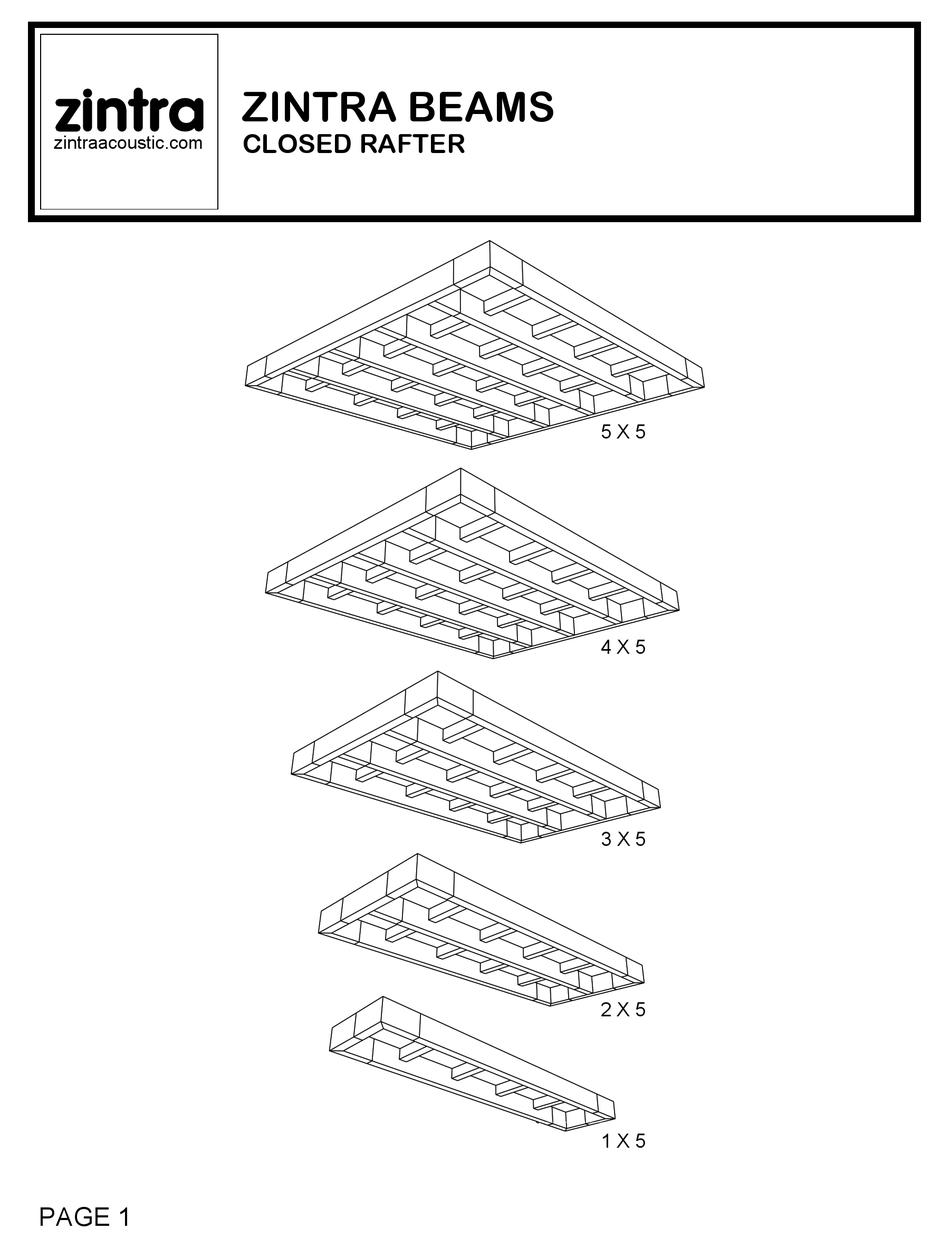 ZINTRA BEAMS CLOSED RAFTER INSTALL MANUAL Pdf Download ManualsLib
