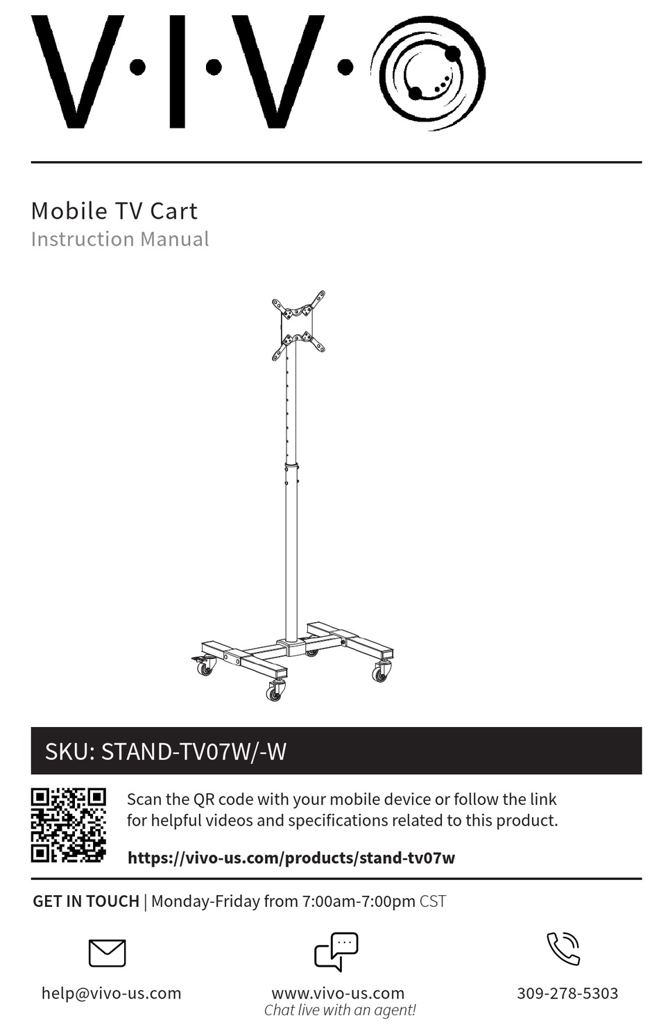 VIVO STAND-TV07W INSTRUCTION MANUAL Pdf Download | ManualsLib