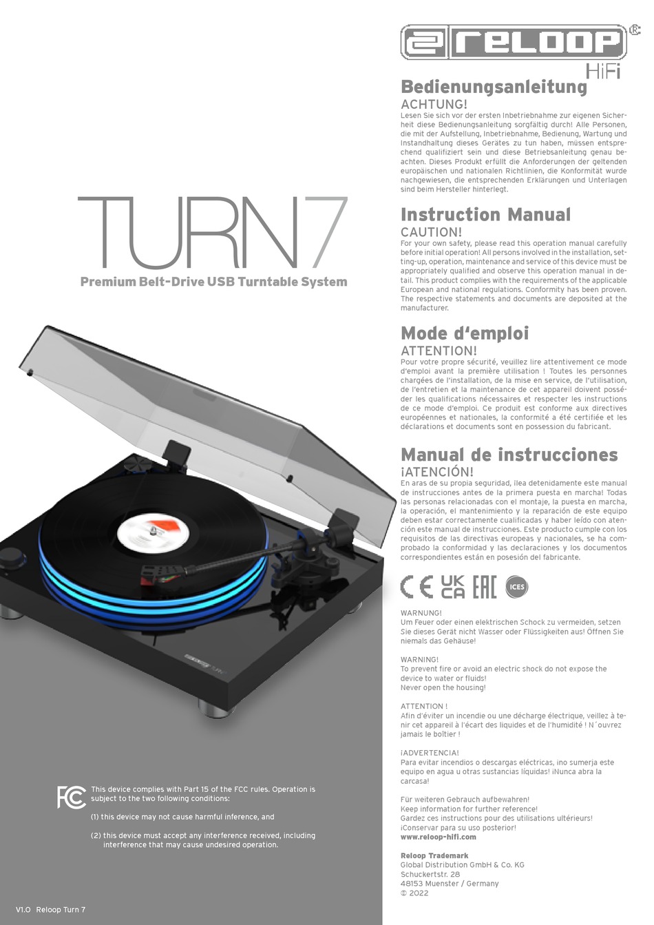 RELOOP TURN7 INSTRUCTION MANUAL Pdf Download ManualsLib