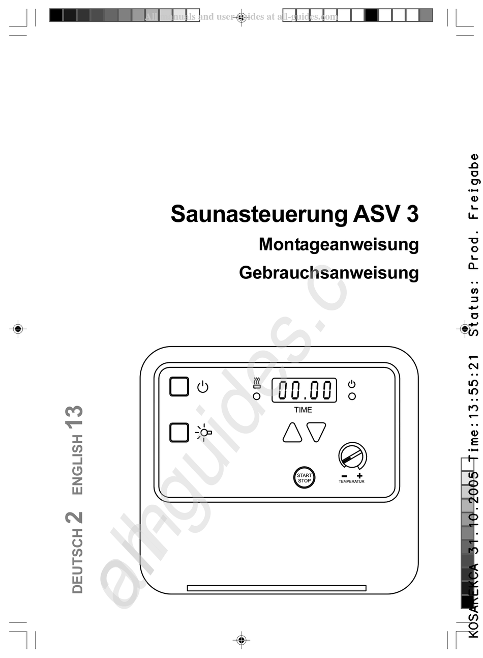 SAWO ASV 3 ASSEMBLING INSTRUCTIONS Pdf Download ManualsLib