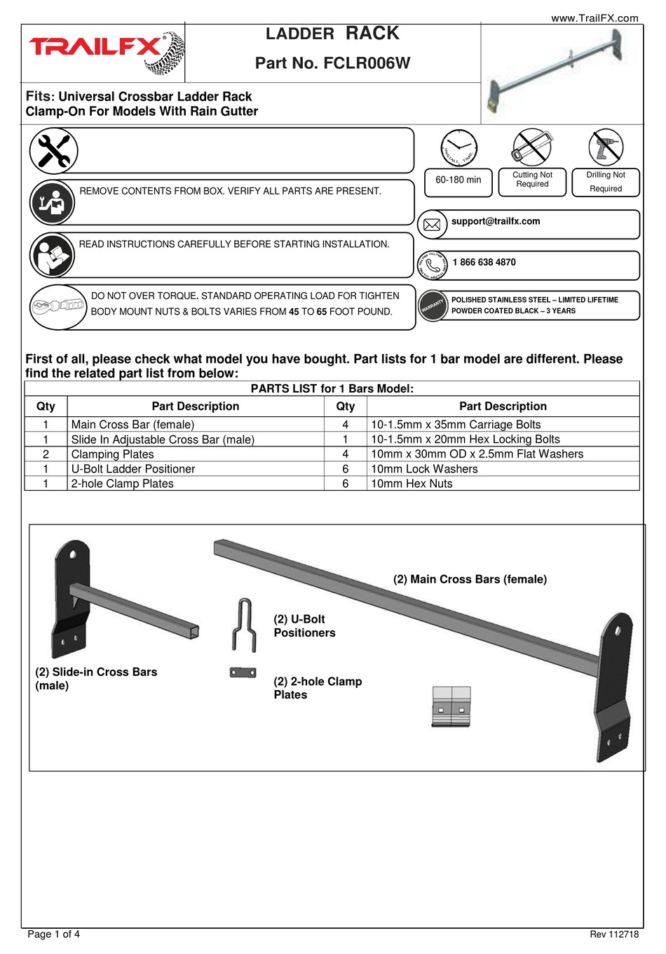 TRAILFX FCLR006W MANUAL Pdf Download ManualsLib