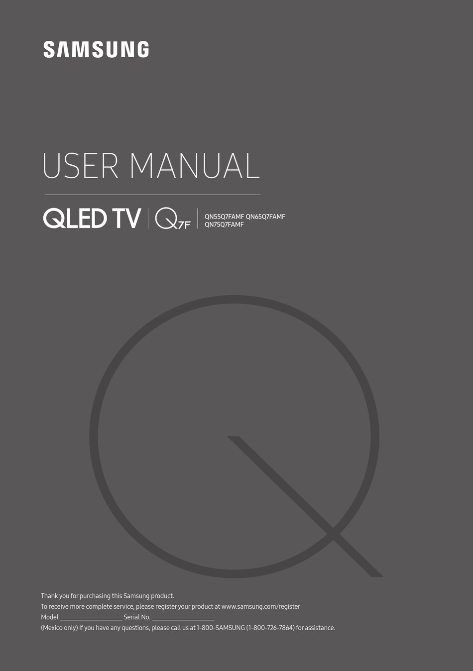 SAMSUNG QN75Q7FAMF USER MANUAL Pdf Download ManualsLib