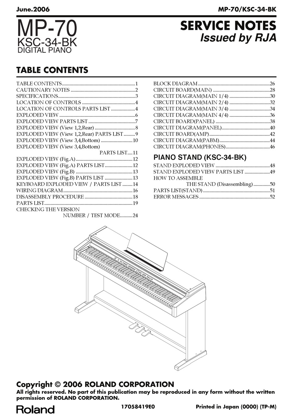 ROLAND MP70 SERVICE NOTES Pdf Download ManualsLib