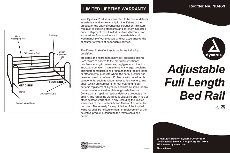 DYNAREX ADJUSTABLE FULL LENGTH BED RAIL MANUAL Pdf Download ManualsLib