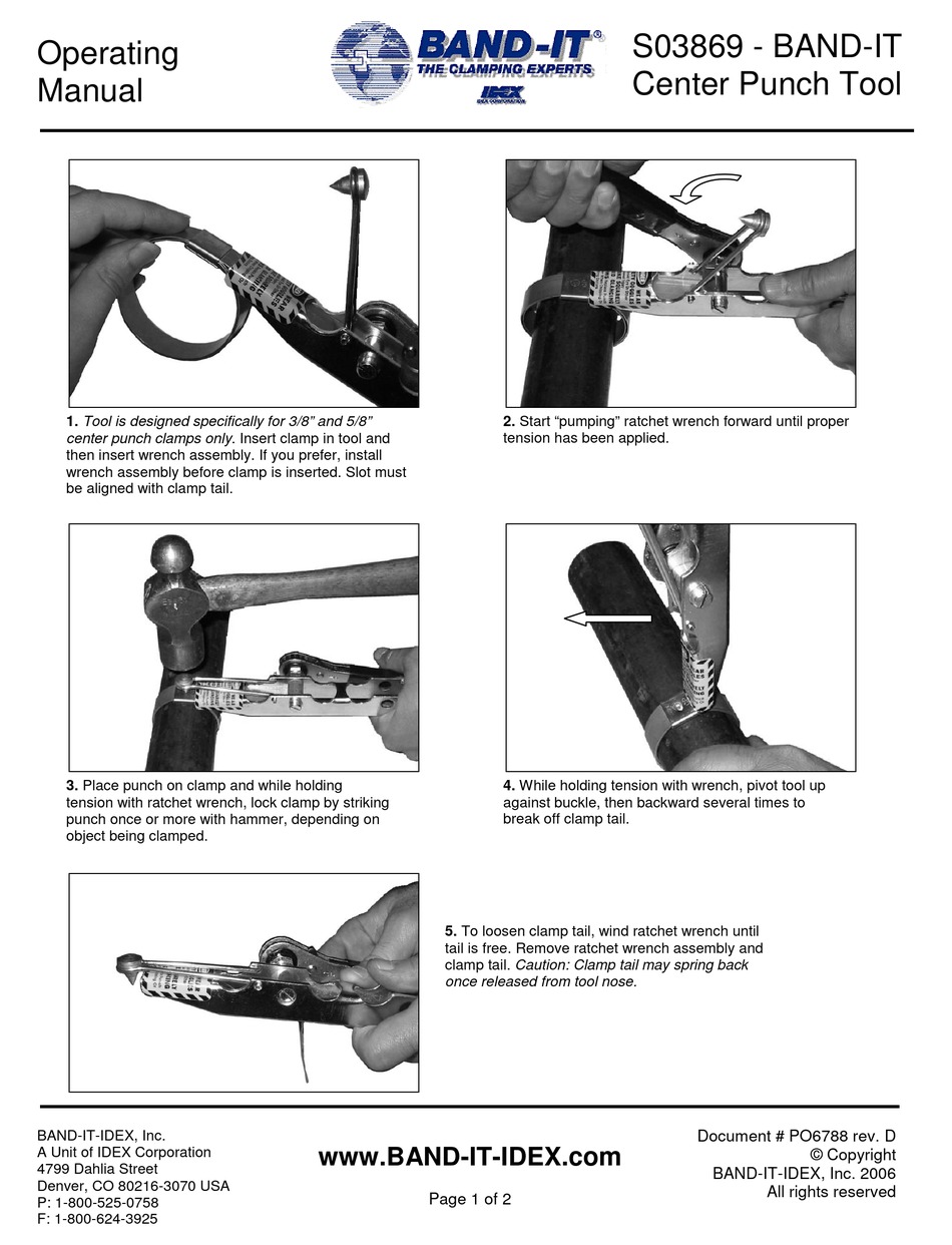 BAND-IT S03869 OPERATING MANUAL Pdf Download | ManualsLib