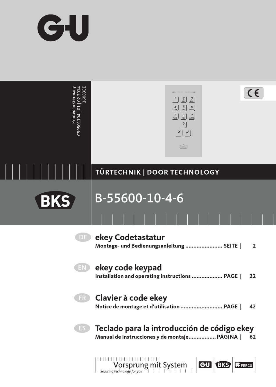 BKS B-55600-10-4-6 INSTALLATION AND OPERATING INSTRUCTIONS MANUAL Pdf ...