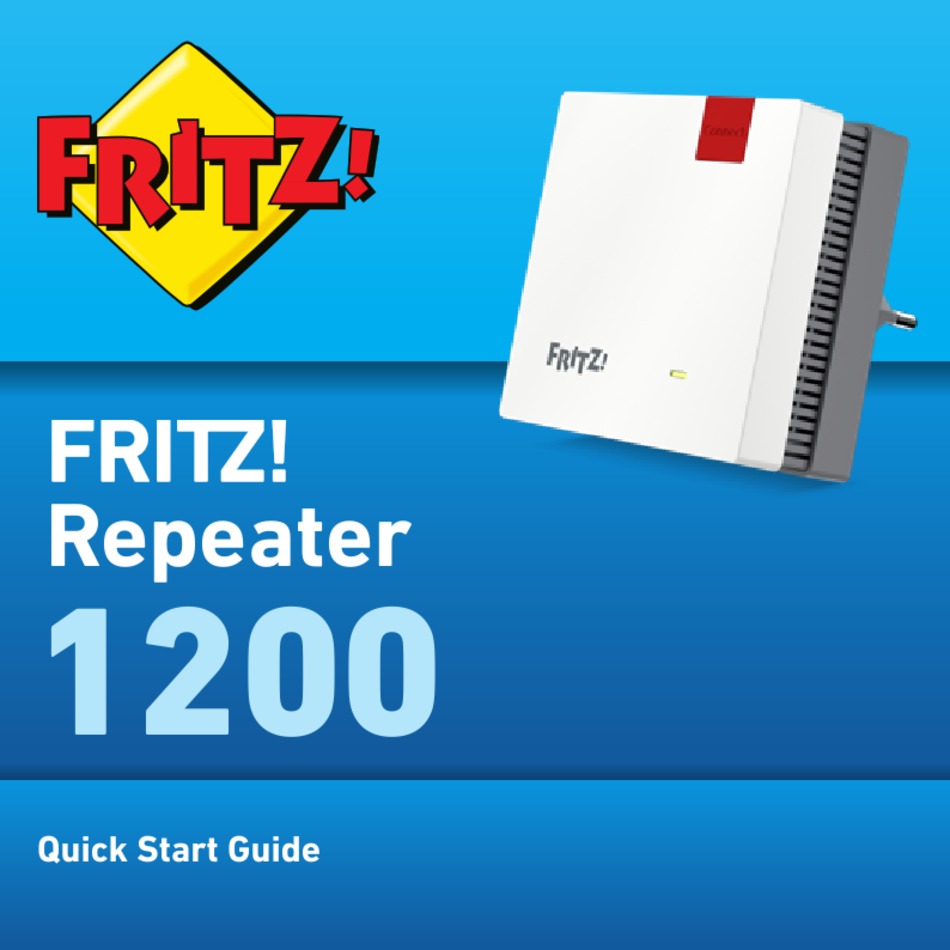 FRITZ! 1200 QUICK START MANUAL Pdf Download ManualsLib
