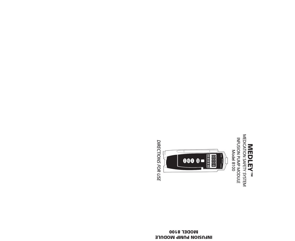 ALARIS MEDICAL SYSTEMS MEDLEY 8100 MANUAL Pdf Download ManualsLib