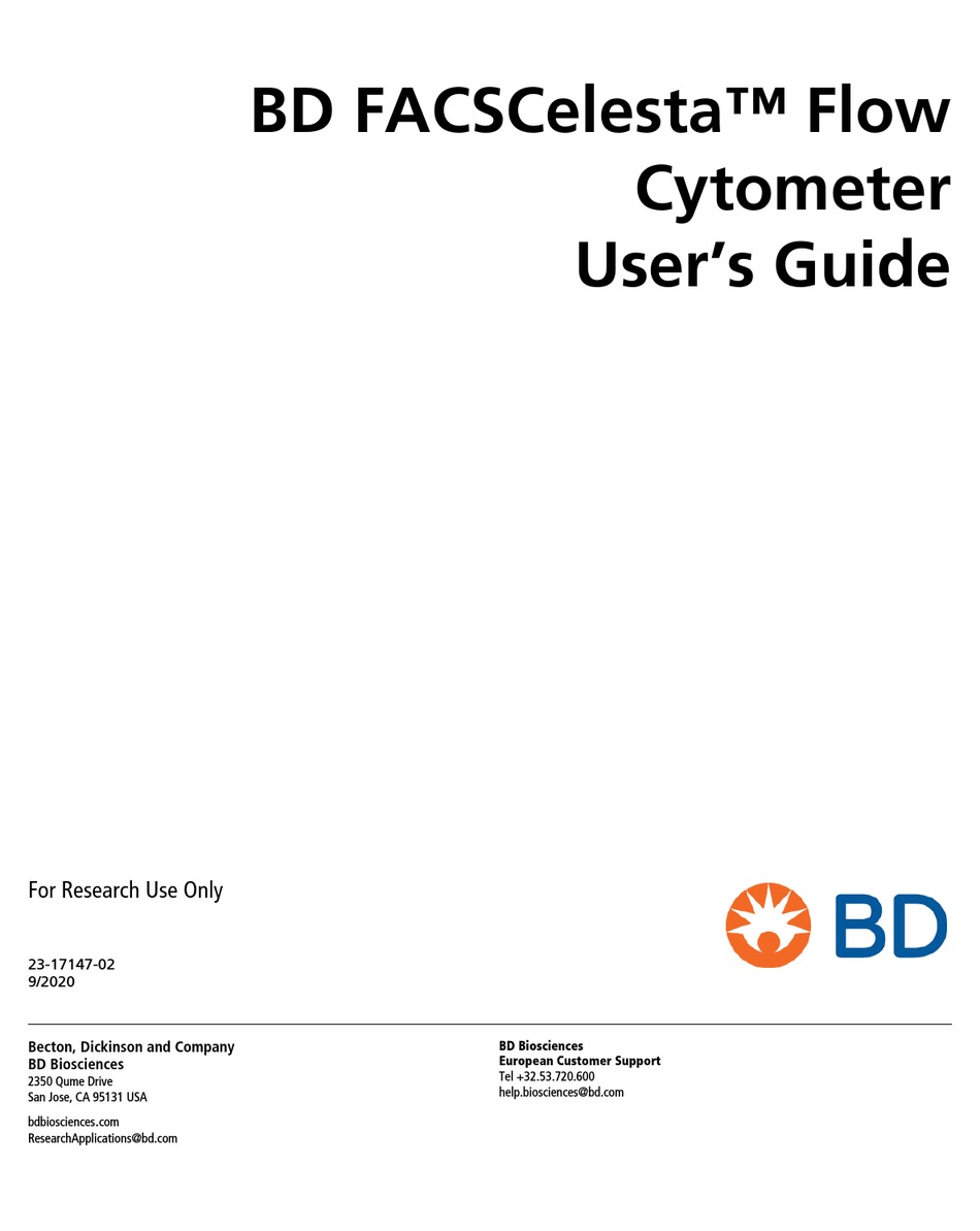 BD FACSCELESTA FLOW CYTOMETER USER MANUAL Pdf Download ManualsLib