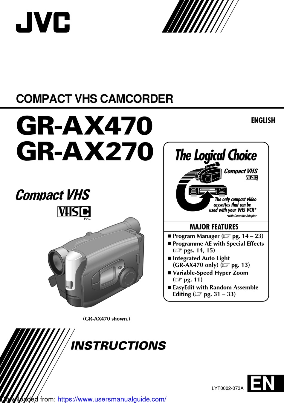 JVC GRAX470EE INSTRUCTIONS MANUAL Pdf Download ManualsLib