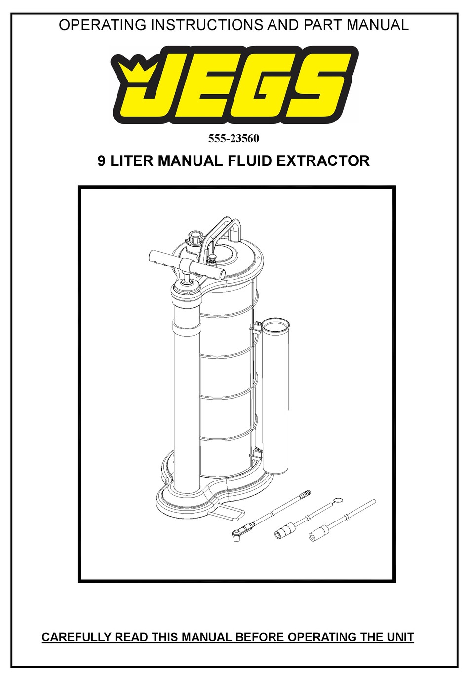 JEGS 55523560 OPERATING INSTRUCTIONS MANUAL Pdf Download ManualsLib