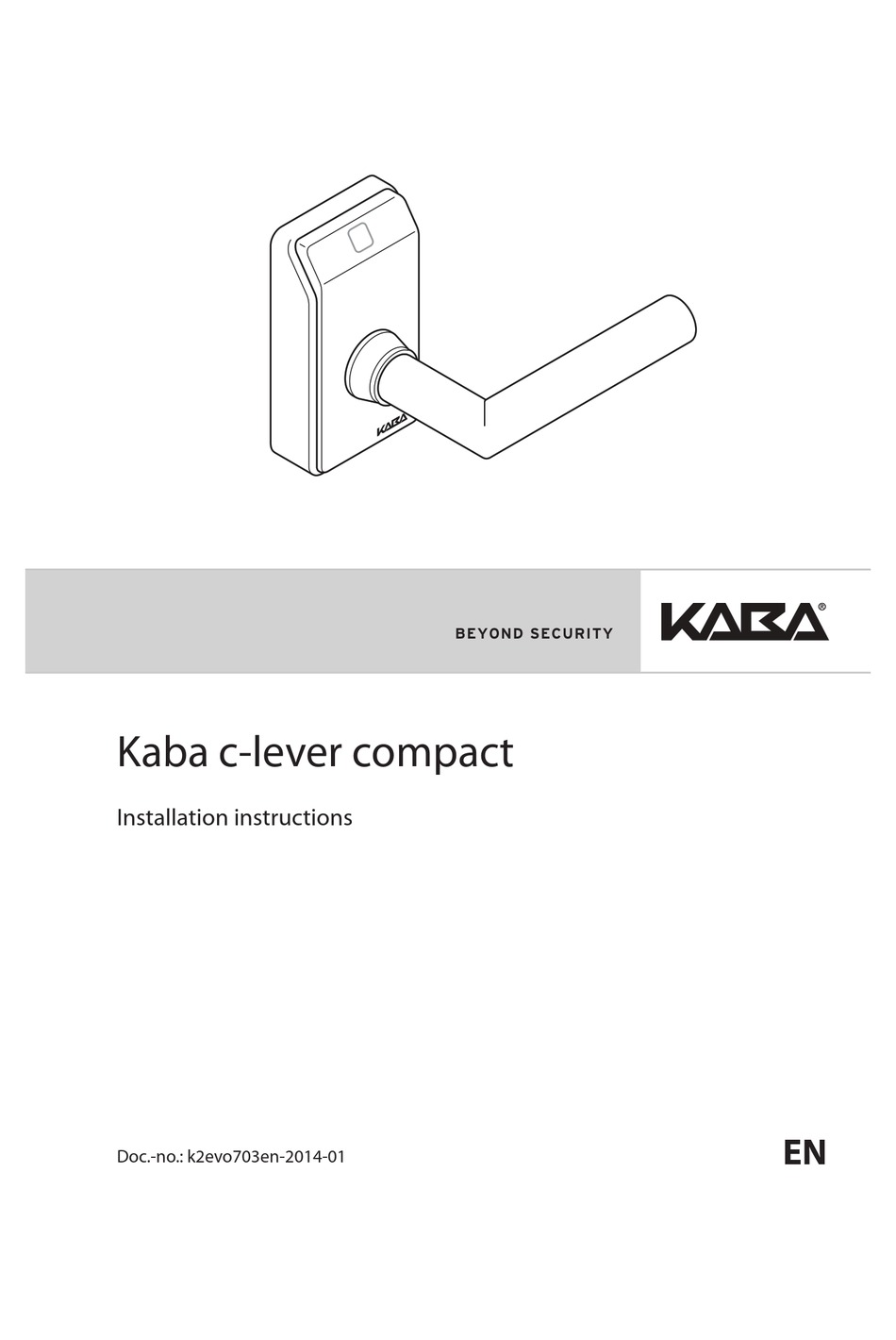 KABA CLEVER COMPACT INSTALLATION INSTRUCTIONS MANUAL Pdf Download