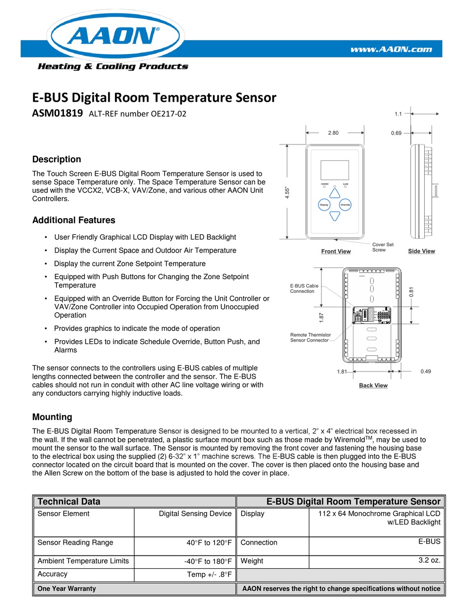 AAON ASM01819 MANUAL Pdf Download ManualsLib