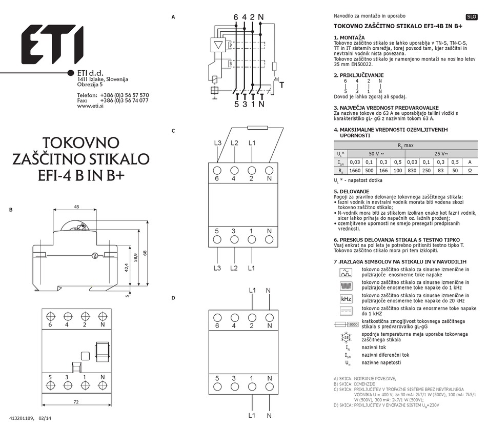 Eti Efi B Instructions For Mounting Pdf Download Manualslib