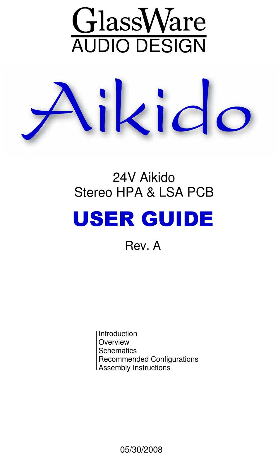 GLASS WARE 24V AIKIDO USER MANUAL Pdf Download ManualsLib