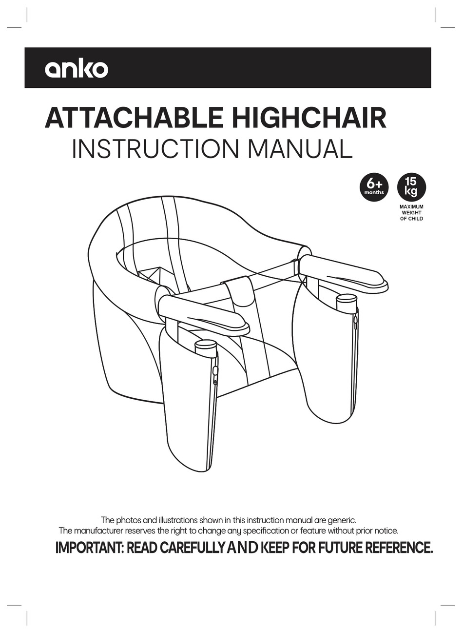 ANKO ATTACHABLE HIGHCHAIR INSTRUCTION MANUAL Pdf Download ManualsLib