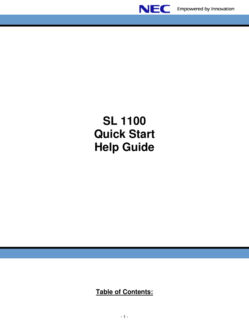 nec-sl-1100-quick-start-manual-pdf-download-manualslib