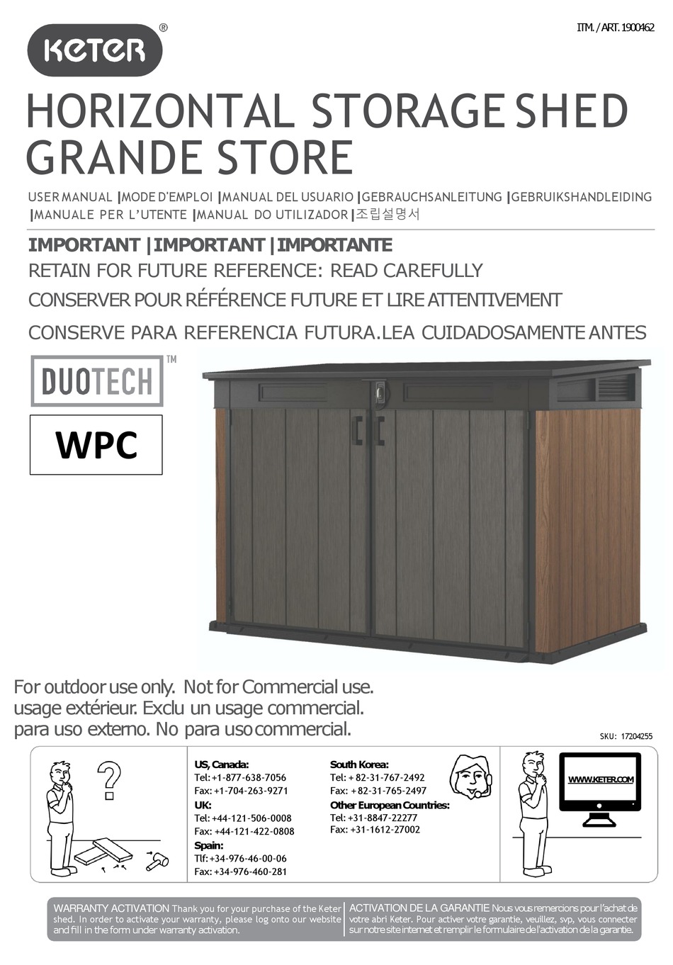 KETER GRANDE STORE USER MANUAL Pdf Download ManualsLib