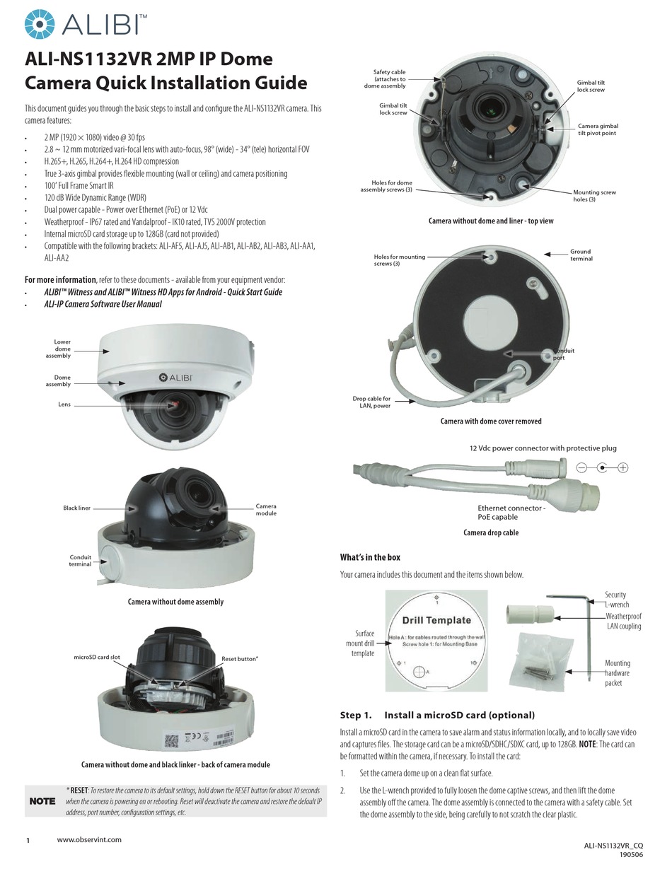 ALIBI ALINS1132VR QUICK INSTALLATION MANUAL Pdf Download ManualsLib