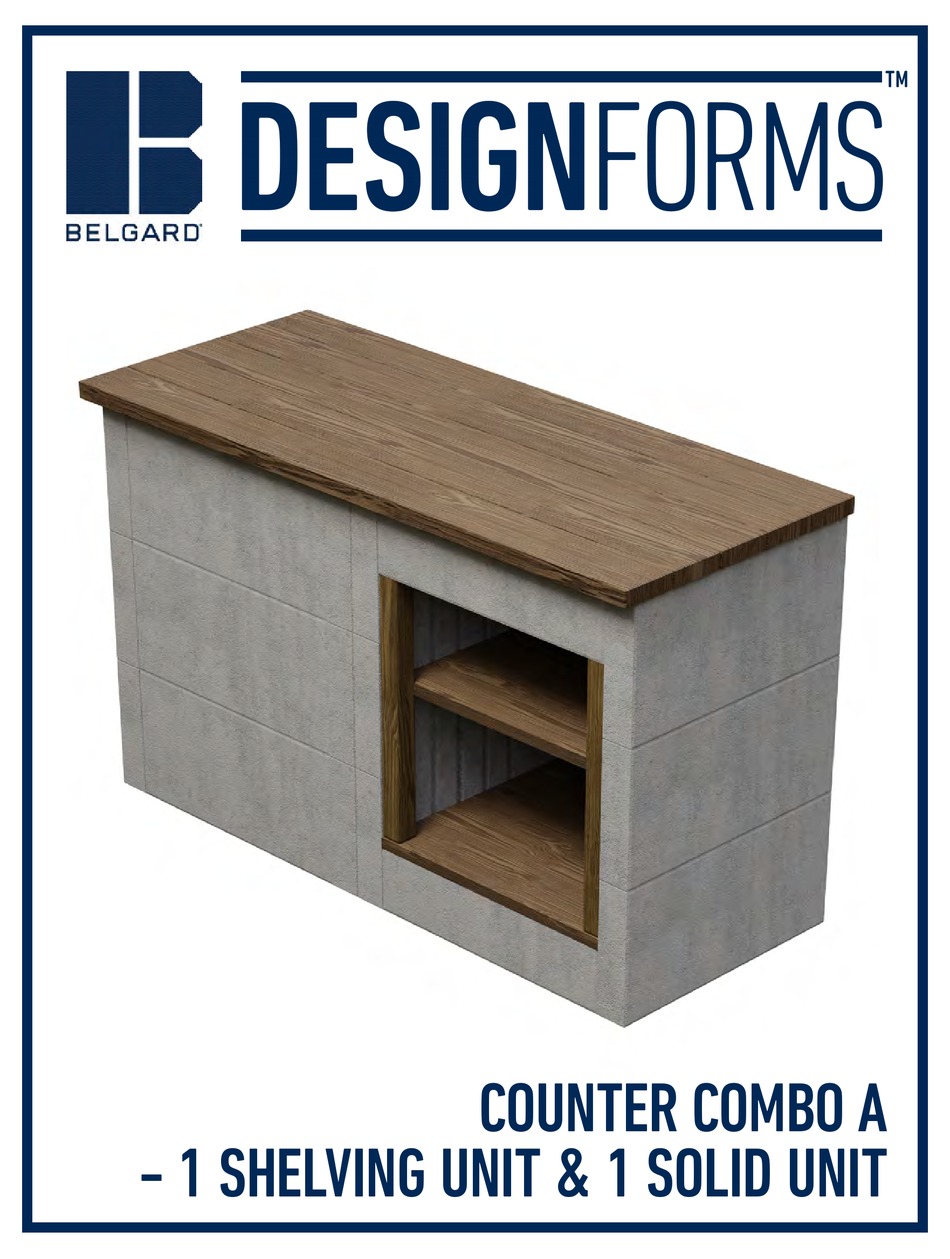 BELGARD DESIGNFORMS COUNTER COMBO A 1 SHELVING UNIT 1 SOLID UNIT 