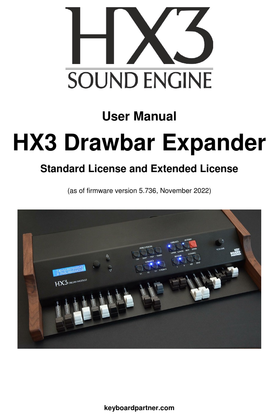 KEYBOARDPARTNER HX3 DRAWBAR EXPANDER USER MANUAL Pdf Download ManualsLib