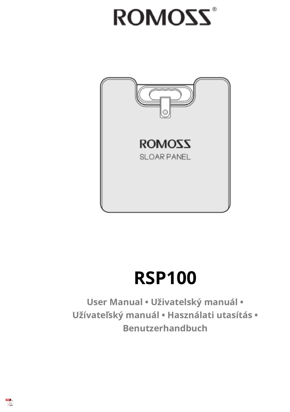 ROMOSS RSP100 USER MANUAL Pdf Download | ManualsLib